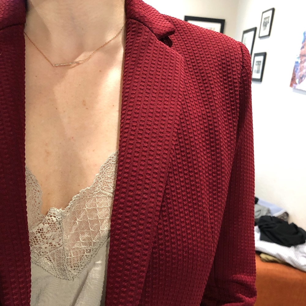 Signal A Handmade Women's Blazer - Burgundy (XS/4)